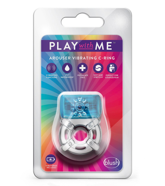PLAY WITH ME ONE NIGHT STAND VIBRATING C-RING BLUE - 2 - notaboo.es