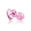 NS Novelties anal plug with heart stopper, glass, pink, 8.7 x 3 cm - 3 - notaboo.es