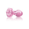 NS Novelties anal plug with flower stopper, glass, pink, 8.9 x 3 cm - 3 - notaboo.es