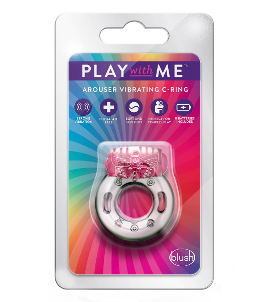 PLAY WITH ME AROUSER VIBRATING C-RING PINK - 2 - notaboo.es