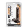 DR. SKIN PLUS  6 INCH POSABLE DILDO WITH BALLS  CHOCOLATE - 2 - notaboo.es