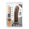DR. SKIN SILICONE DR. SHEPHERD 8 INCH DILDO WITH SUCTION CUP CHOCOLATE - 2 - notaboo.es