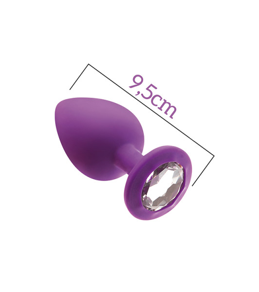 MAI No.49 ANAL PLUG WITH STONE L PURPLE - notaboo.es