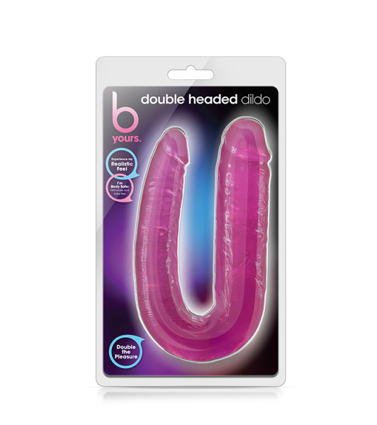 B YOURS DOUBLE HEADED DILDO PINK - 3 - notaboo.es