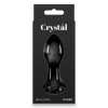 NS Novelties glass anal plug with rose stopper, black, 7.1 x 3 cm - 1 - notaboo.es