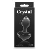 NS Novelties anal plug with heart stopper, glass, black, 8.7 x 3 cm - 2 - notaboo.es