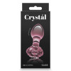 NS Novelties anal plug with flower stopper, glass, pink, 8.9 x 3 cm - 2 - notaboo.es
