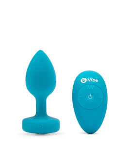 B-Vibe - Vibrating Jewel Plug S/M Aquamarine - notaboo.es