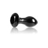 NS Novelties glass anal plug with diamond stopper, black, 7 x 3 cm  - 3 - notaboo.es