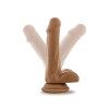 DR. SKIN PLUS  6 INCH POSABLE DILDO WITH BALLS  MOCHA - 1 - notaboo.es